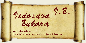 Vidosava Bukara vizit kartica